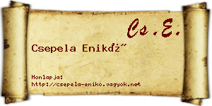 Csepela Enikő névjegykártya